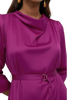 Touché Privé Touché Privé Satin Cowl Neck Dress in Fuchsia Pink - Dress | Queen Anna House of Fashion Women's Luxury Fashion