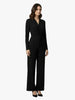 Touché Privé Touché Privé Wrap Front Black Jumpsuit in S - Bottom | Queen Anna House of Fashion Women's Luxury Fashion