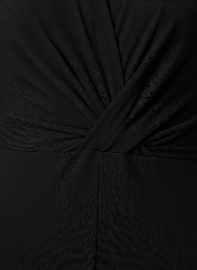 Touché Privé Touché Privé Wrap Front Black Jumpsuit in S - Bottom | Queen Anna House of Fashion Women's Luxury Fashion