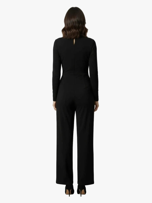 Touché Privé Touché Privé Wrap Front Black Jumpsuit in S - Bottom | Queen Anna House of Fashion Women's Luxury Fashion