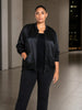Universal Standard Universal Standard Satin Bomber Jacket in 10-12 (XS) - Outerwear | Queen Anna House of Fashion Women's Luxury Fashion
