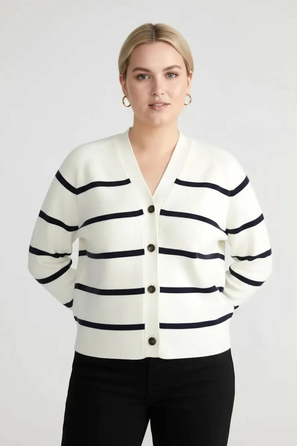 Universal Standard Universal Standard Better Than Wool Cardigan in Fuchsia Pink - Top | Queen Anna House of Fashion Women's Luxury Fashion