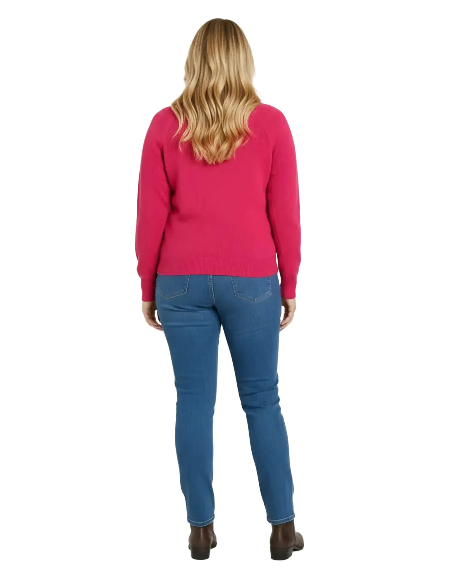 Universal Standard Universal Standard Better Than Wool Cardigan in Fuchsia Pink - Top | Queen Anna House of Fashion Women's Luxury Fashion