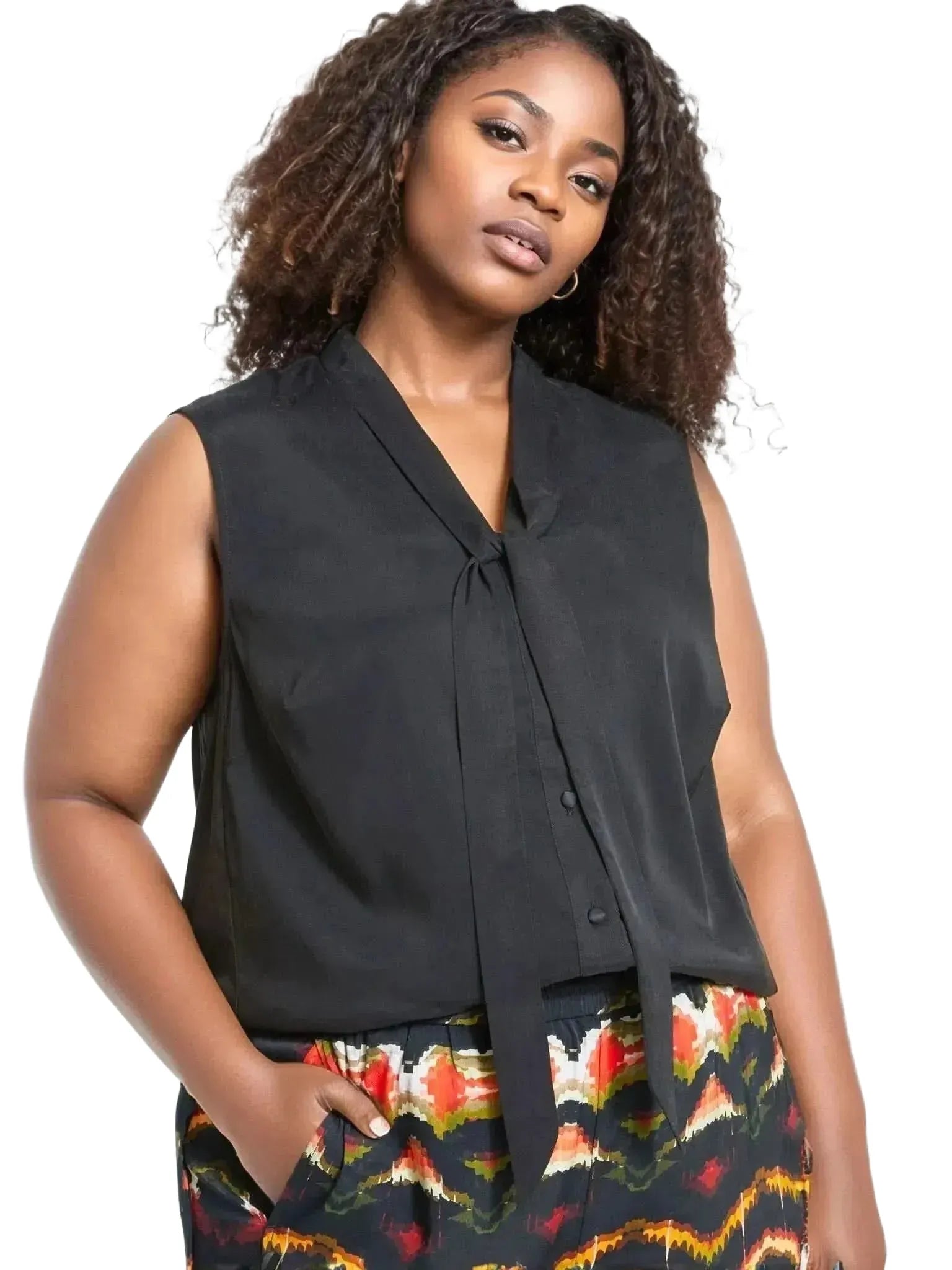 Universal Standard Universal Standard Brava Cupro Blouse in 2-4 (3XS) - Top | Queen Anna House of Fashion Women's Luxury Fashion