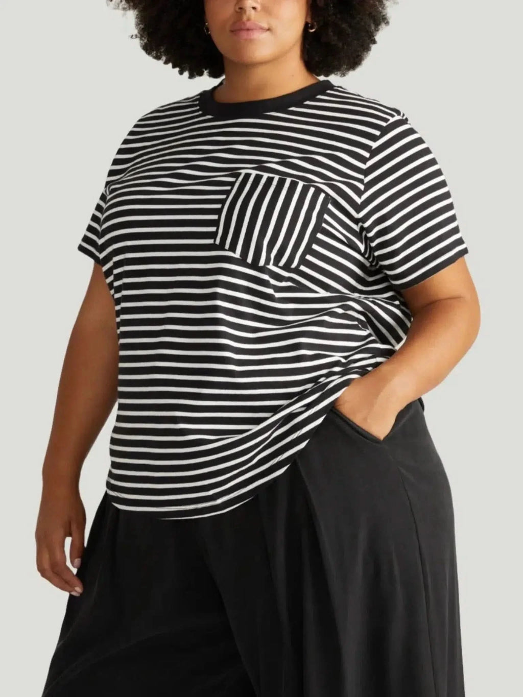 Universal Standard Universal Standard Breton Stripe Garcon Tee in 0-2 (4XS) - Top | Queen Anna House of Fashion Women's Luxury Fashion