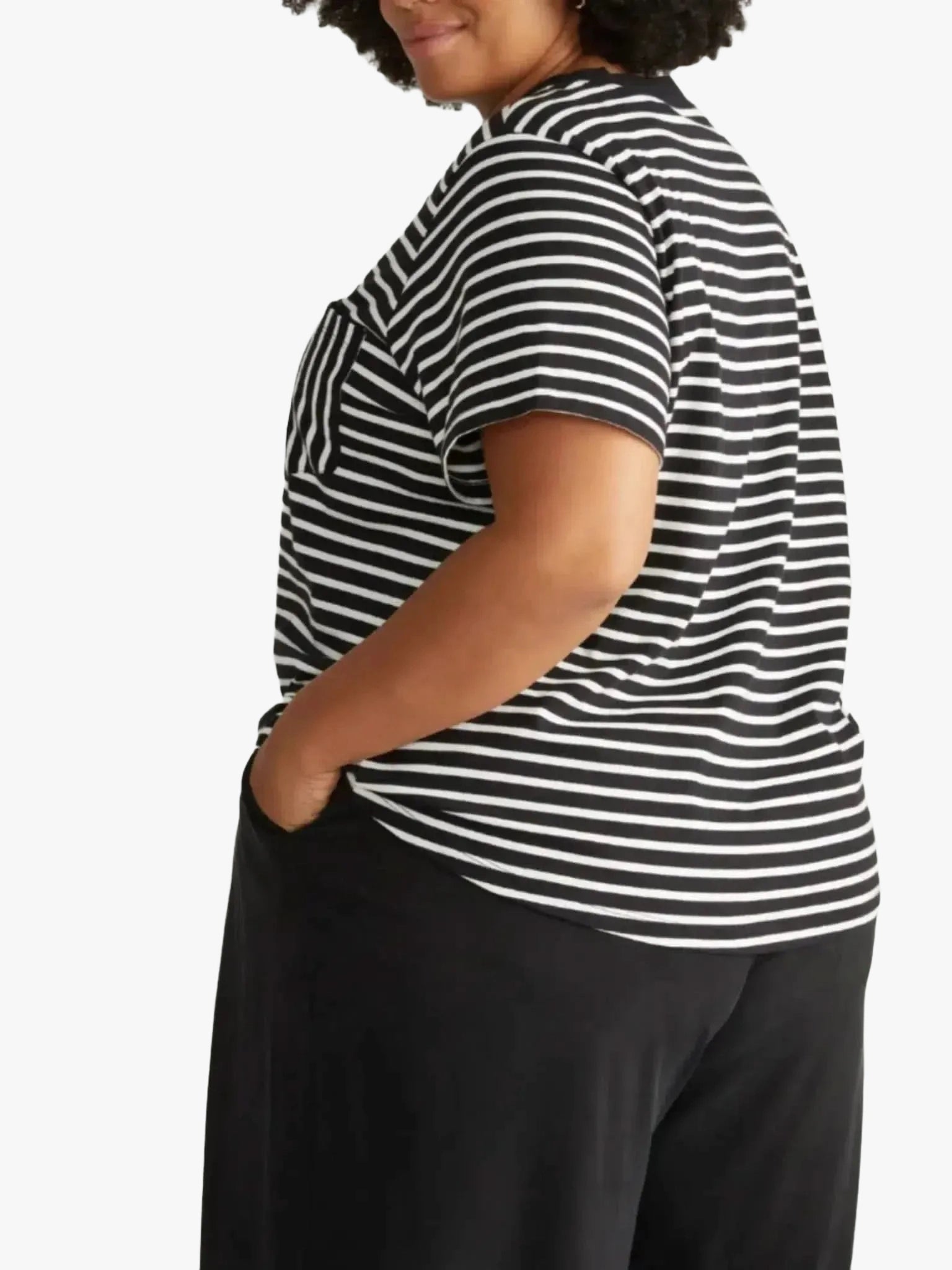 Universal Standard Universal Standard Breton Stripe Garcon Tee in 0-2 (4XS) - Top | Queen Anna House of Fashion Women's Luxury Fashion