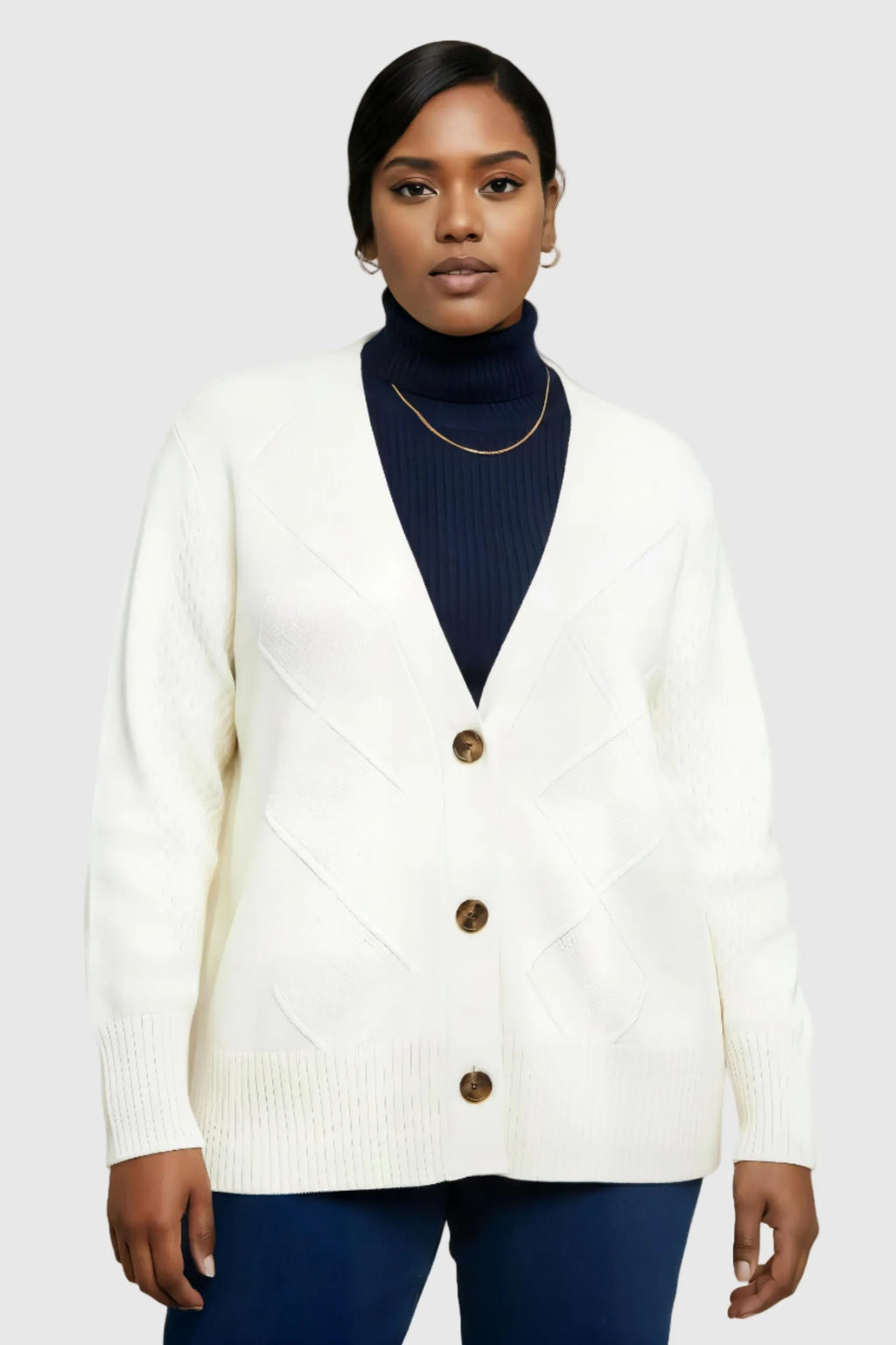 Universal Standard Universal Standard Cable Knit Cardigan in 10-12 (XS) - Top | Queen Anna House of Fashion Women's Luxury Fashion