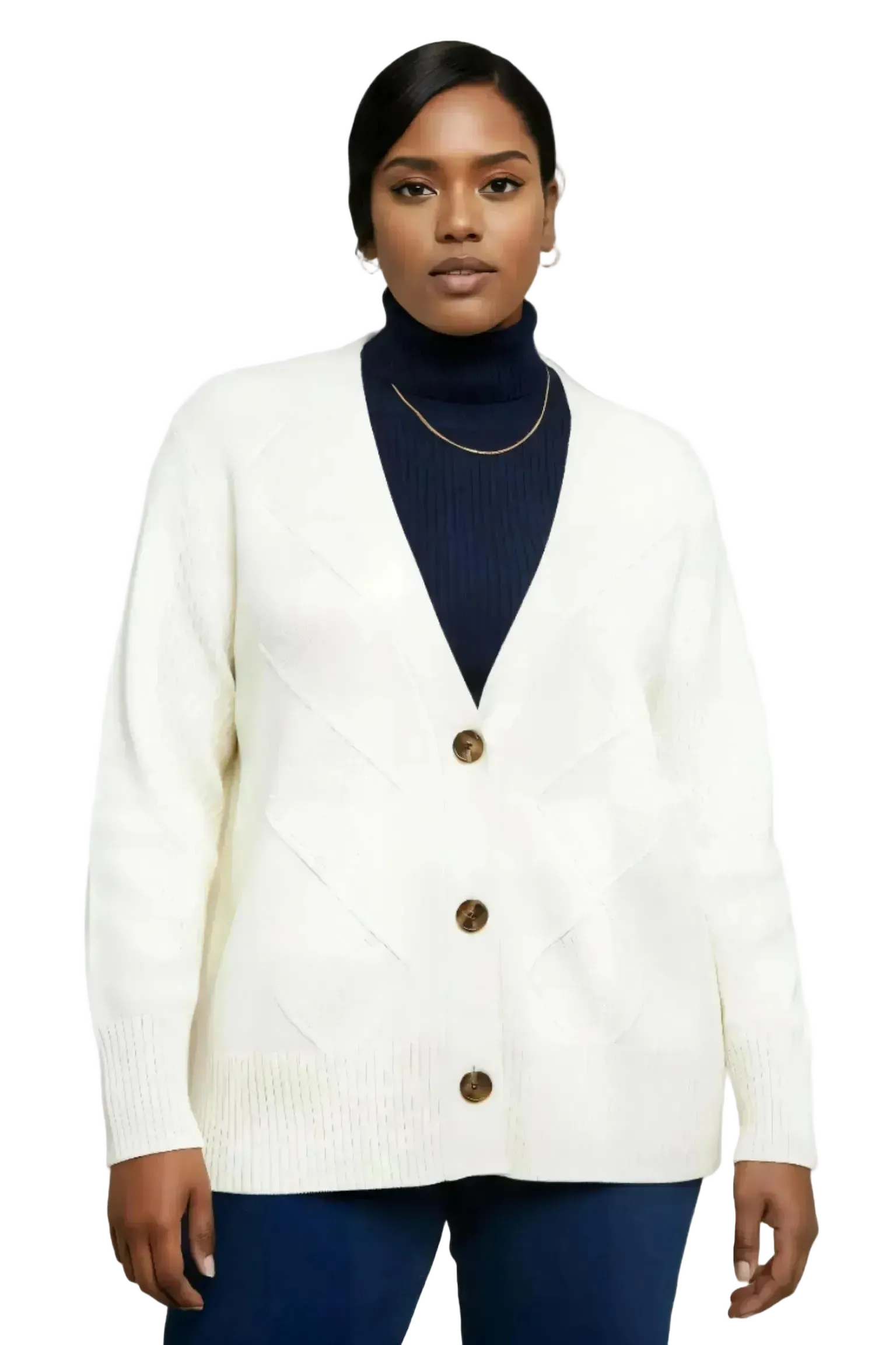 Universal Standard Universal Standard Cable Knit Cardigan in 10-12 (XS) - Top | Queen Anna House of Fashion Women's Luxury Fashion