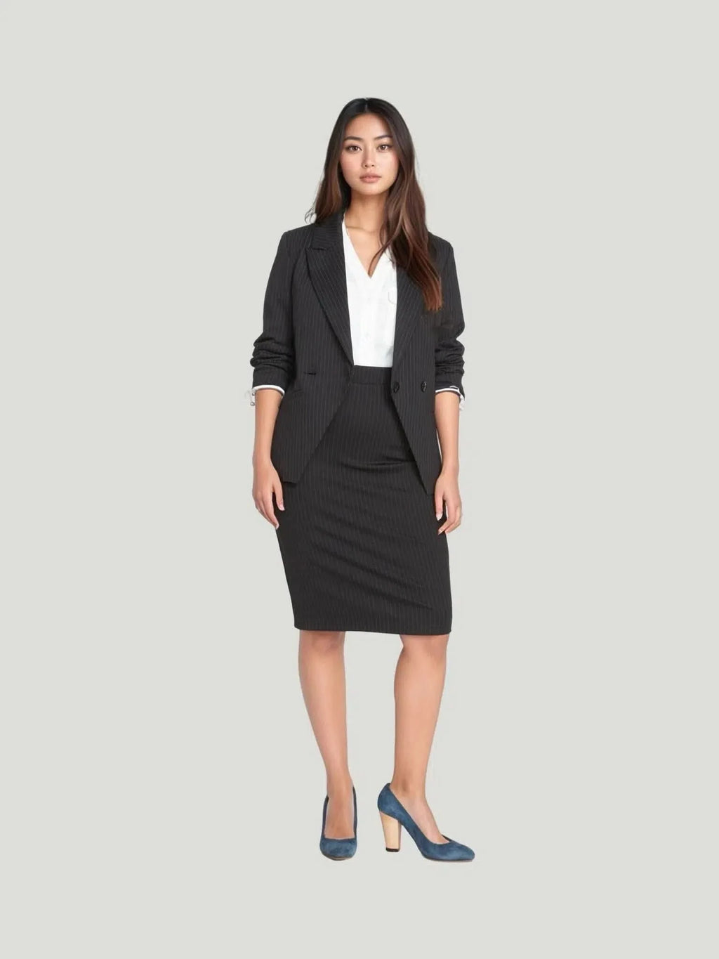 Universal Standard Universal Standard Danube Ponte Pinstripe Skirt in 2XS_6-8 - Bottom | Queen Anna House of Fashion Women's Luxury Fashion