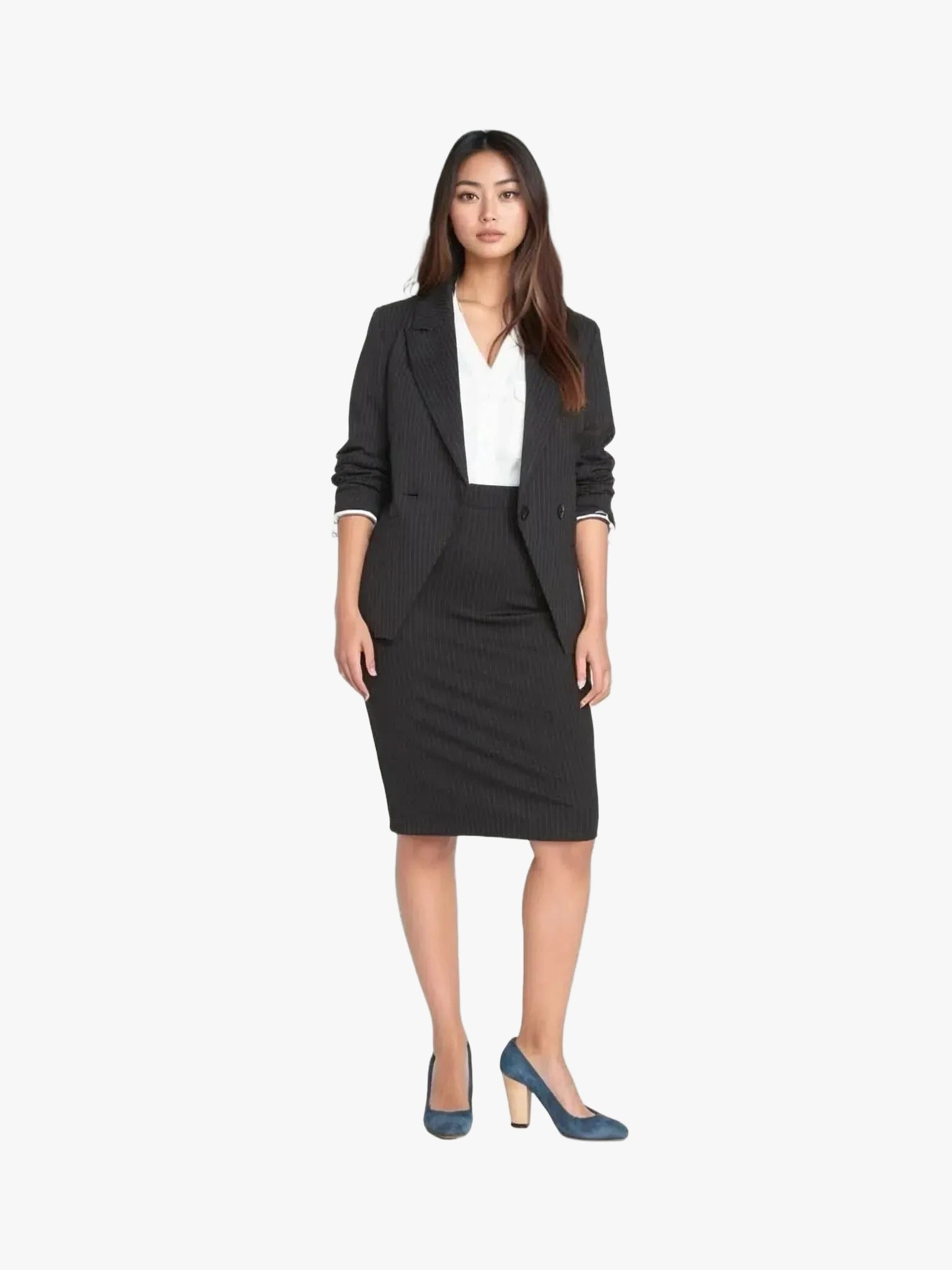 Universal Standard Universal Standard Danube Ponte Pinstripe Skirt in 2XS_6-8 - Bottom | Queen Anna House of Fashion Women's Luxury Fashion