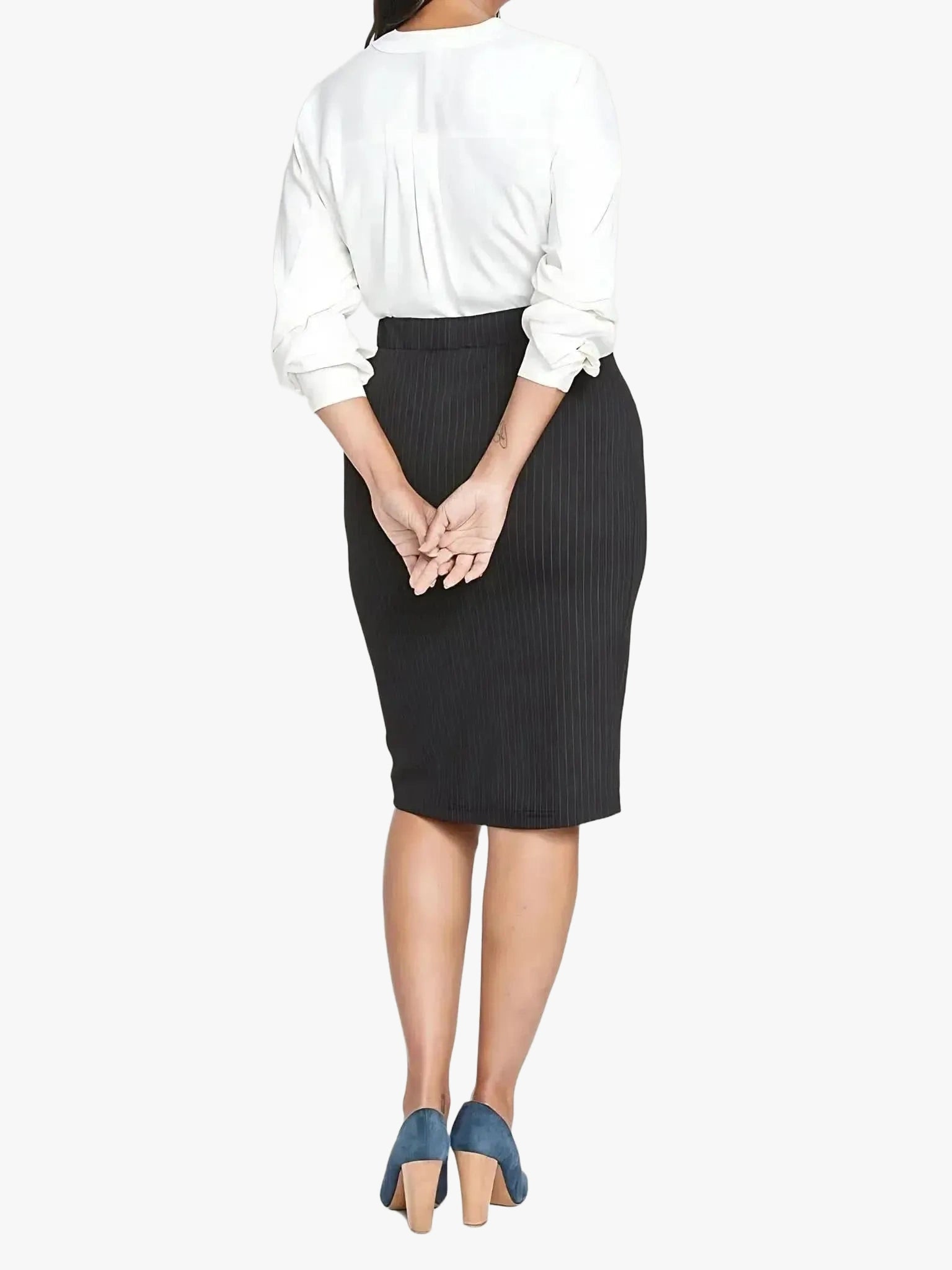 Universal Standard Universal Standard Danube Ponte Pinstripe Skirt in 2XS_6-8 - Bottom | Queen Anna House of Fashion Women's Luxury Fashion