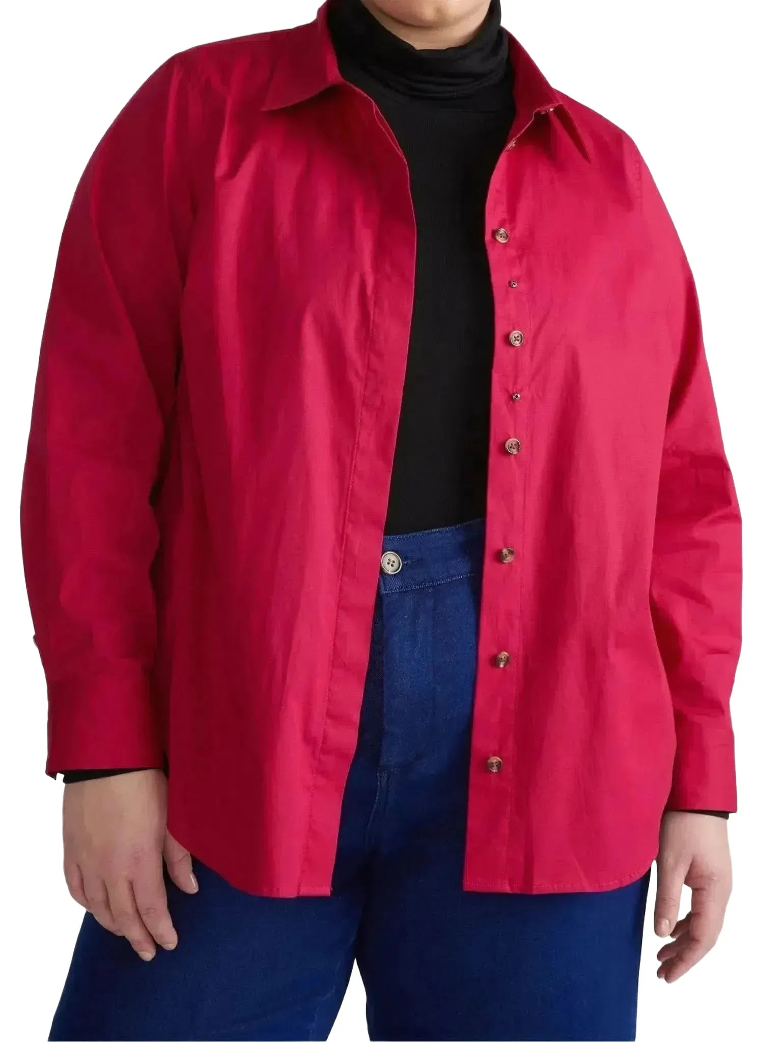 Universal Standard Universal Standard Elbe Stretch Poplin Shirt in 2-4 (3XS) - Top | Queen Anna House of Fashion Women's Luxury Fashion