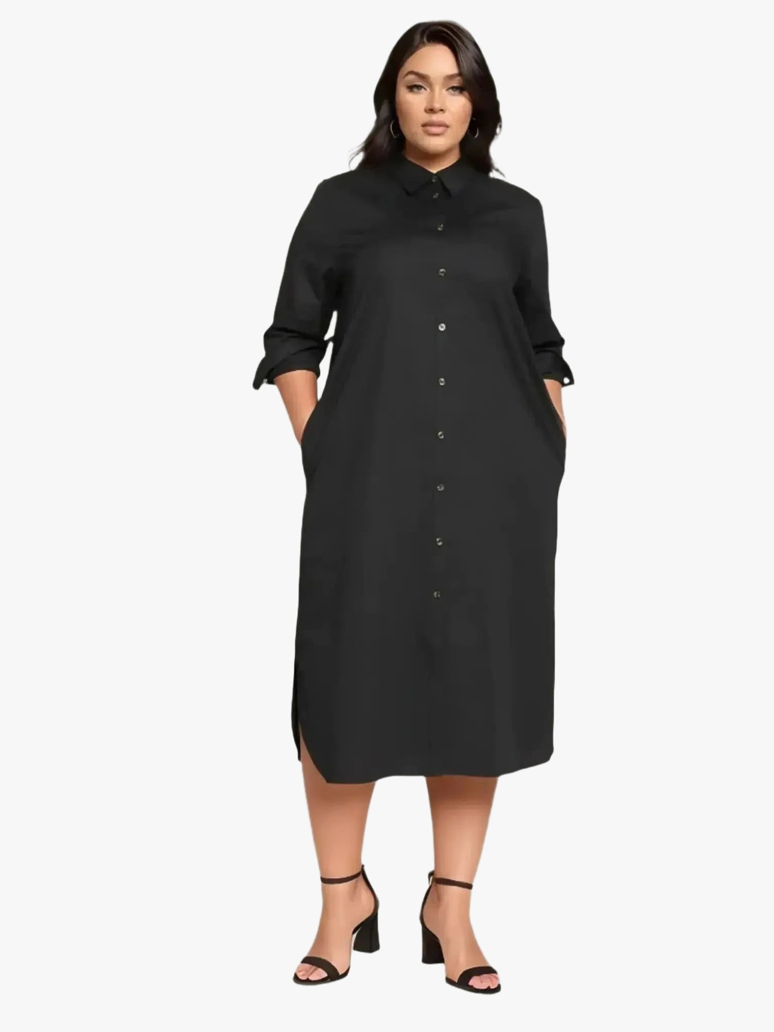 Universal Standard Universal Standard Odeon Stretch Poplin Shirtdress in 2-4 (3XS) - Dress | Queen Anna House of Fashion Women's Luxury Fashion