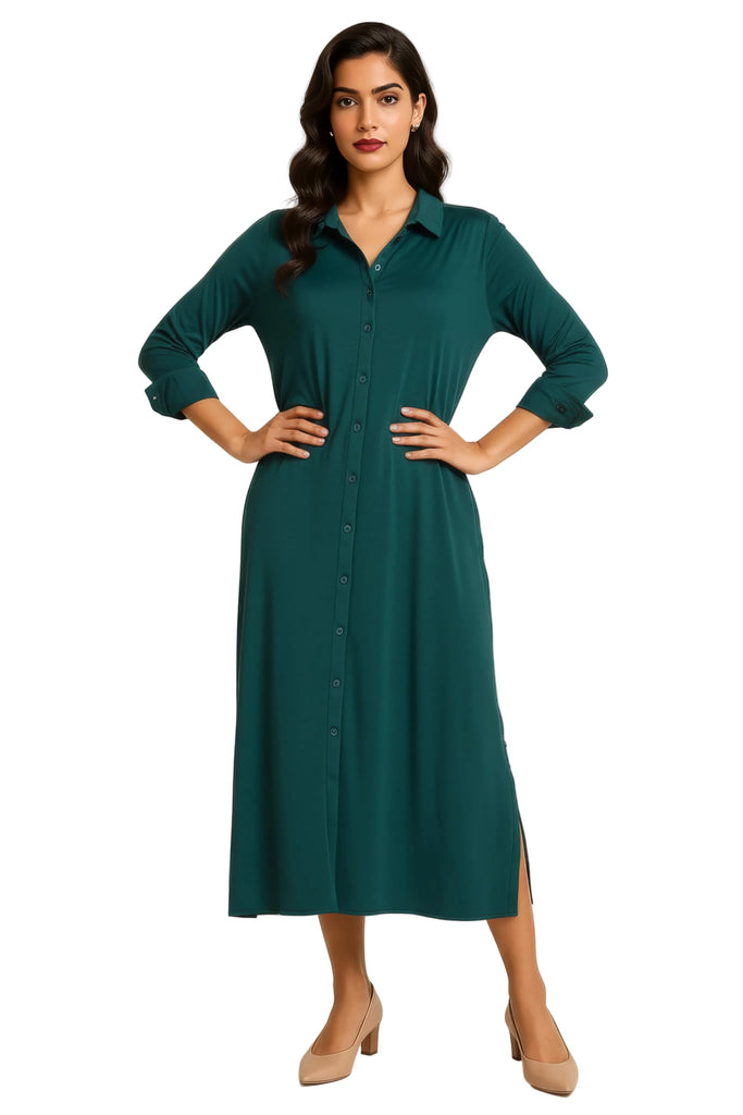 Universal Standard Universal Standard Sally Liquid Jersey Shirt Dress in 10-12 (XS) - Dress | Queen Anna House of Fashion Women's Luxury Fashion