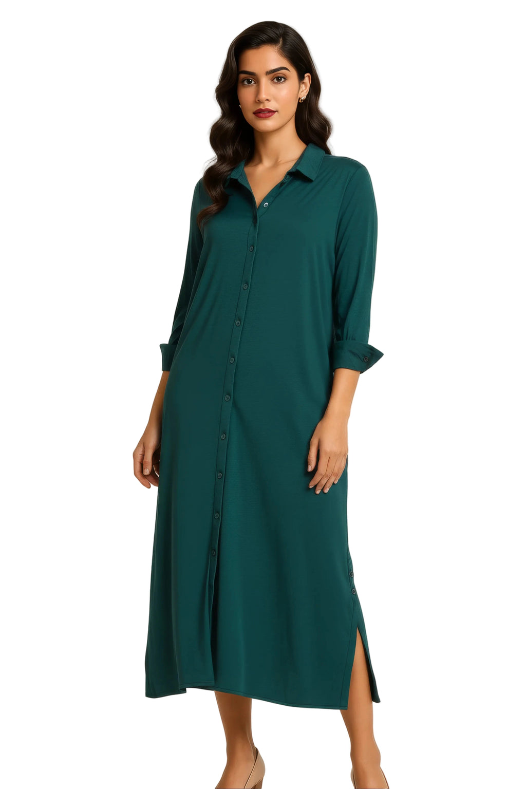 Universal Standard Universal Standard Sally Liquid Jersey Shirt Dress in 10-12 (XS) - Dress | Queen Anna House of Fashion Women's Luxury Fashion