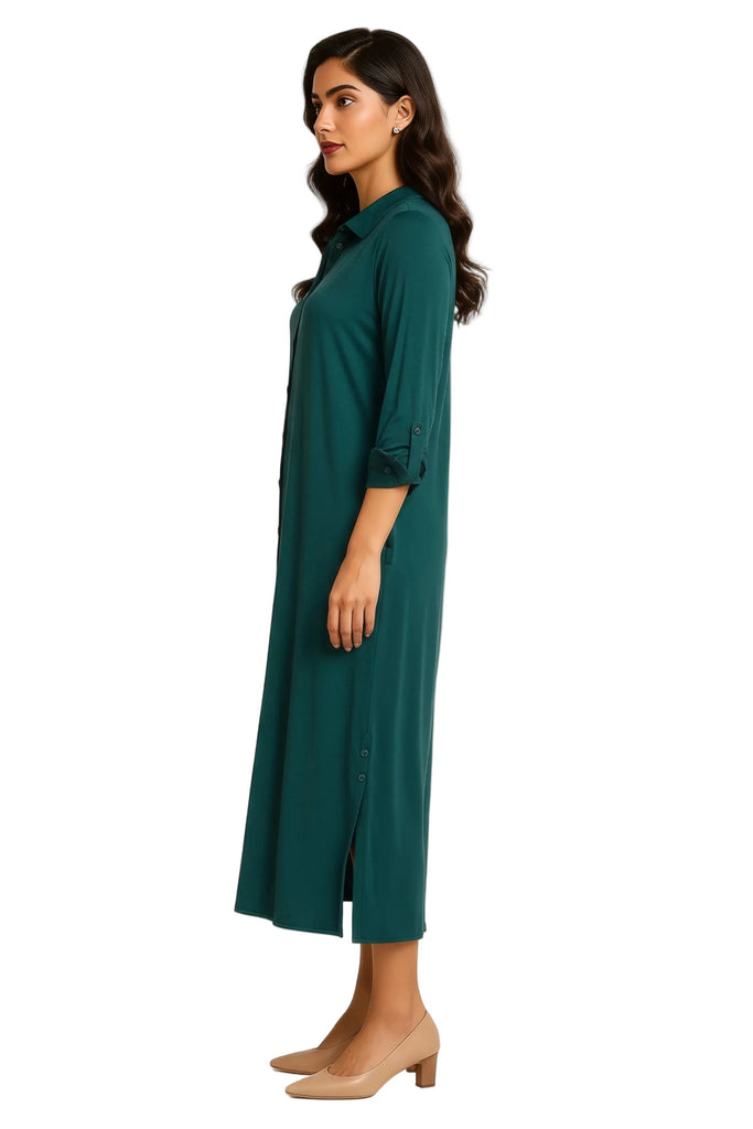 Universal Standard Universal Standard Sally Liquid Jersey Shirt Dress in 10-12 (XS) - Dress | Queen Anna House of Fashion Women's Luxury Fashion