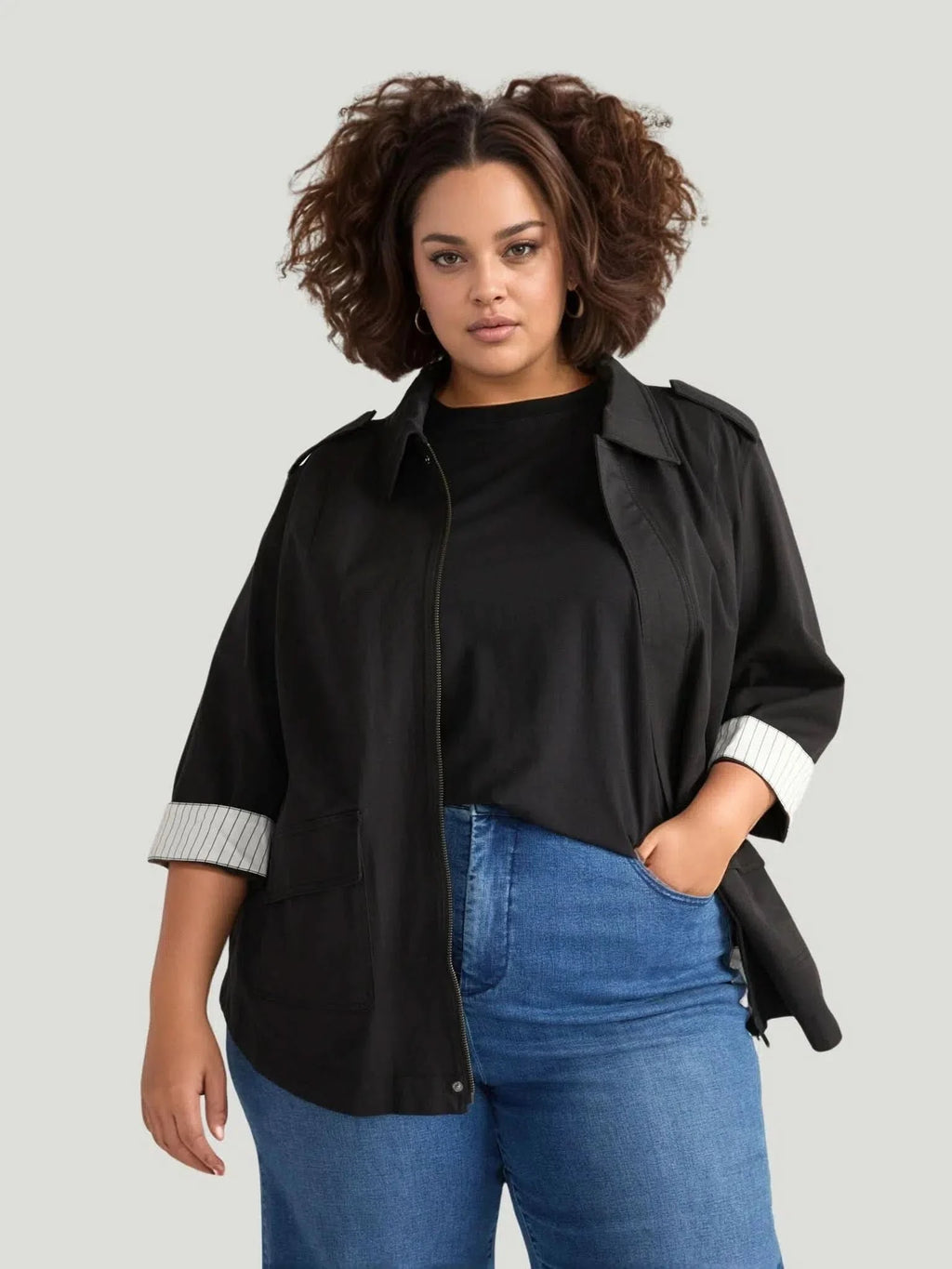 Universal Standard Universal Standard Stretch Twill Manor Jacket in 6-8 (2XS) - Outerwear | Queen Anna House of Fashion Women's Luxury Fashion