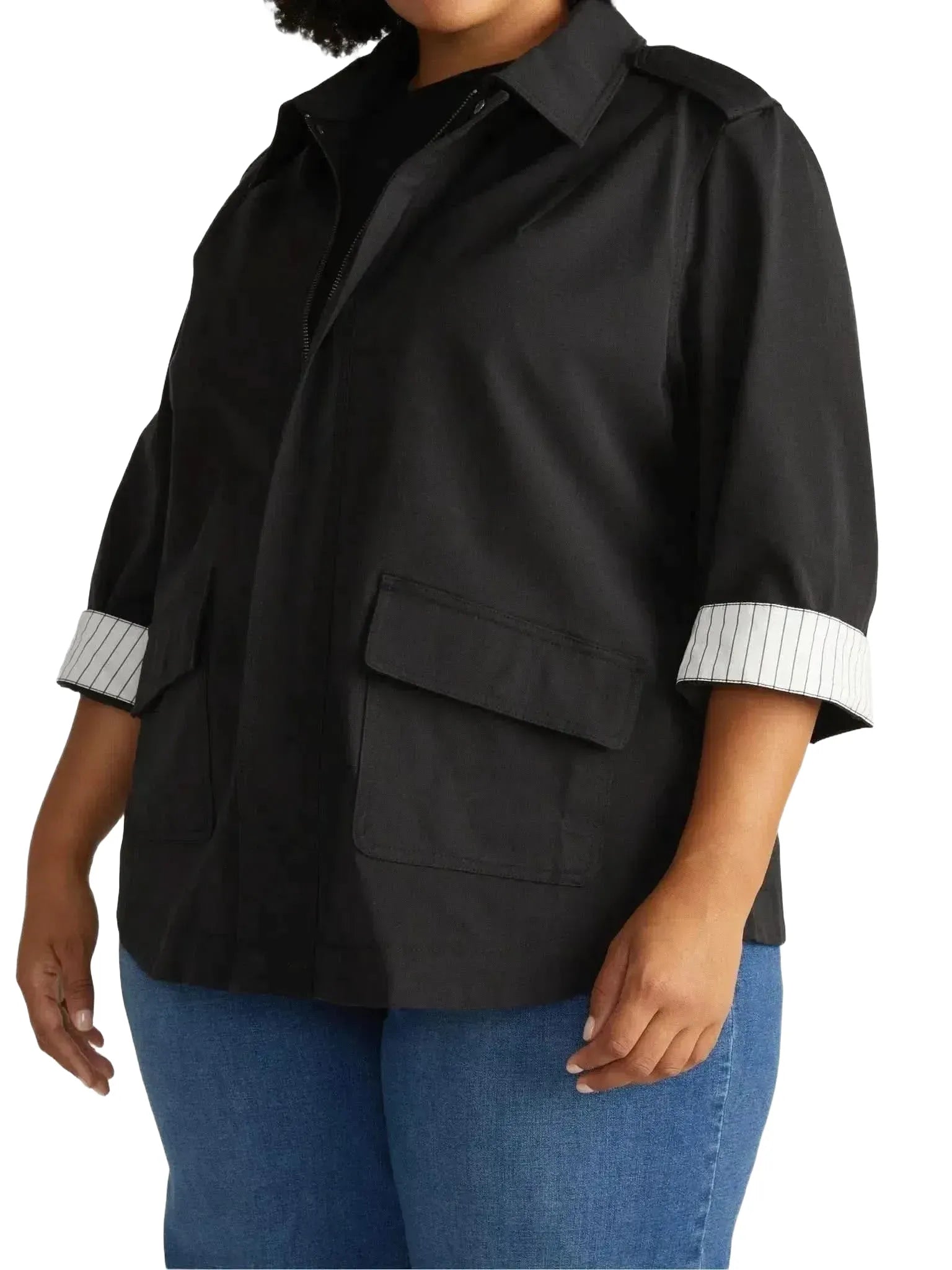 Universal Standard Universal Standard Stretch Twill Manor Jacket in 6-8 (2XS) - Outerwear | Queen Anna House of Fashion Women's Luxury Fashion