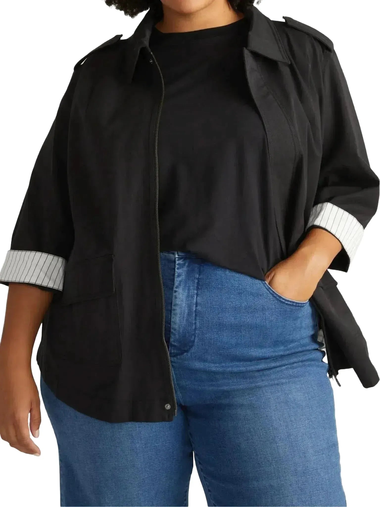 Universal Standard Universal Standard Stretch Twill Manor Jacket in 6-8 (2XS) - Outerwear | Queen Anna House of Fashion Women's Luxury Fashion