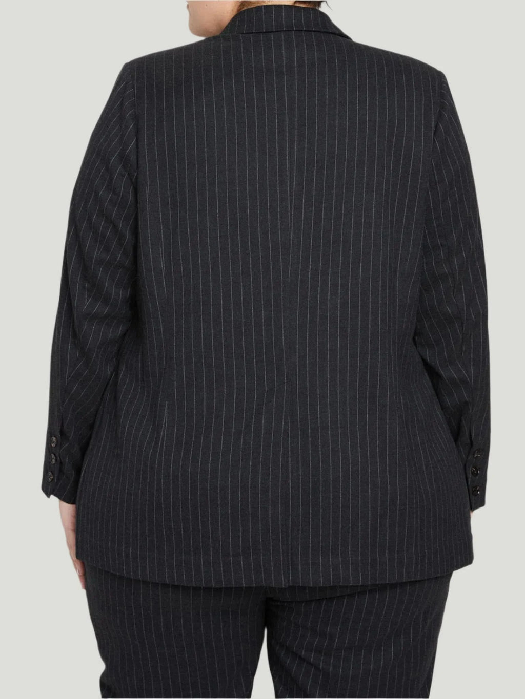 Universal Standard Universal Standard The Pinstripe Blazer in Gray - Outerwear | Queen Anna House of Fashion Women's Luxury Fashion