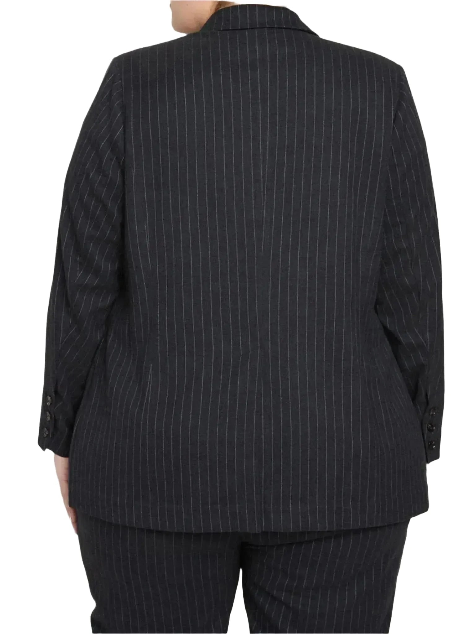 Universal Standard Universal Standard The Pinstripe Blazer in Gray - Outerwear | Queen Anna House of Fashion Women's Luxury Fashion