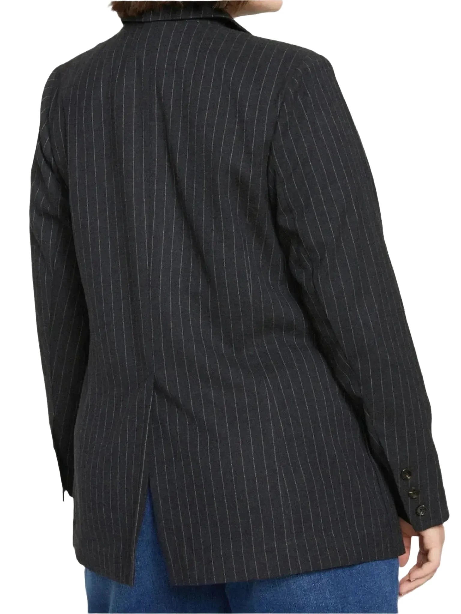 Universal Standard Universal Standard The Pinstripe Blazer in Gray - Outerwear | Queen Anna House of Fashion Women's Luxury Fashion