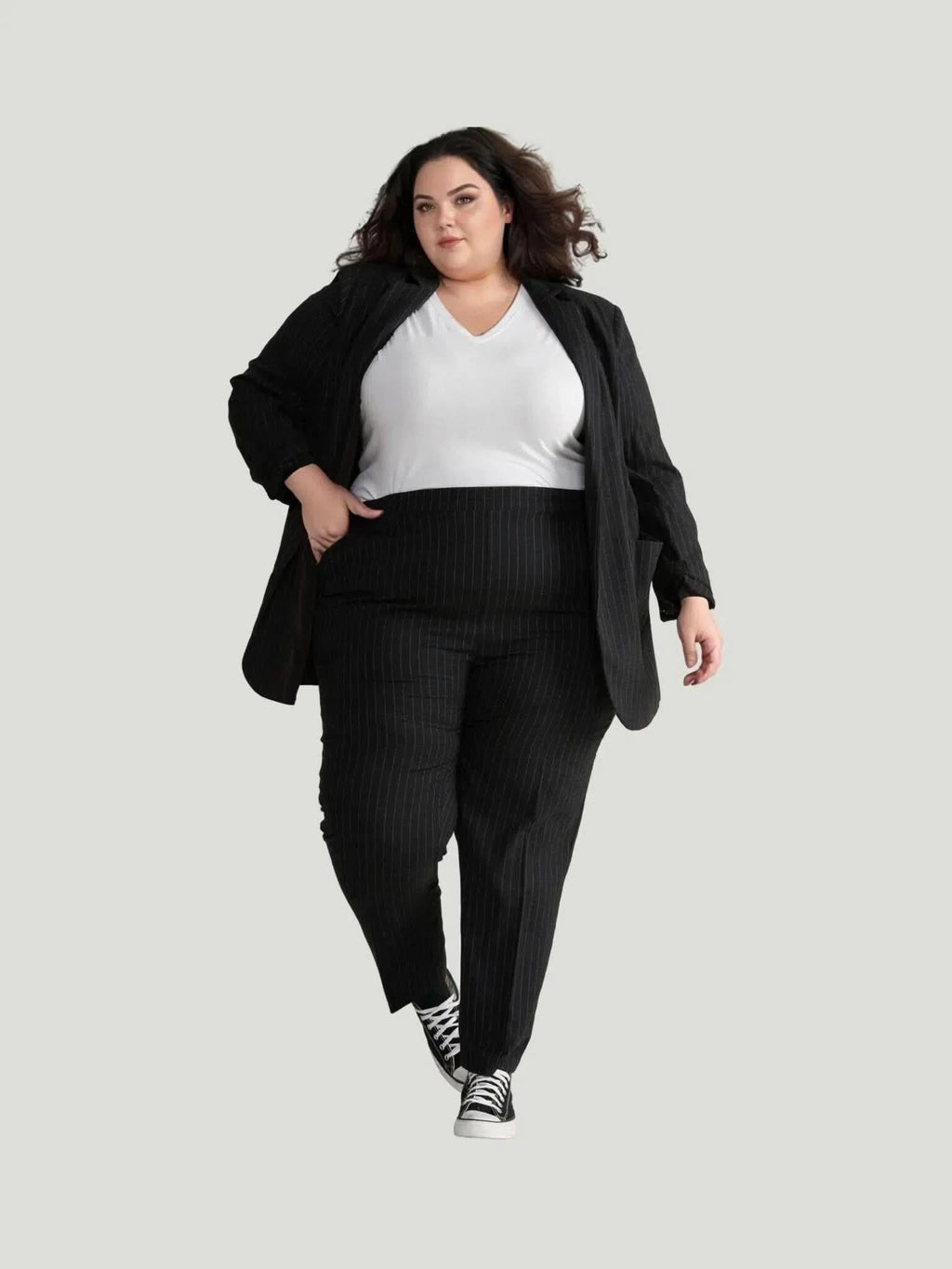 Universal Standard Universal Standard The Pinstripe Pant in 6-8 (2XS) - Bottom | Queen Anna House of Fashion Women's Luxury Fashion