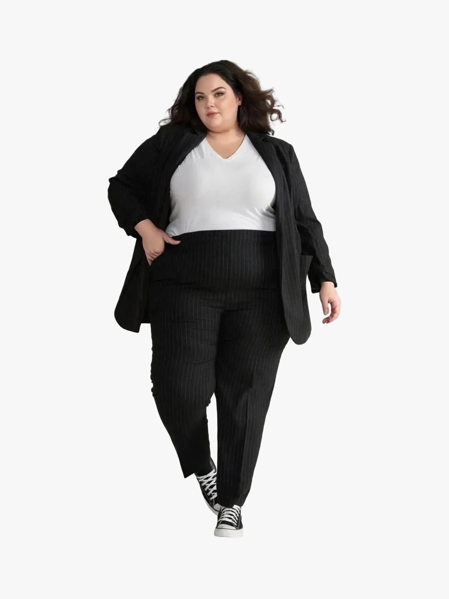 Universal Standard Universal Standard The Pinstripe Pant in 6-8 (2XS) - Bottom | Queen Anna House of Fashion Women's Luxury Fashion