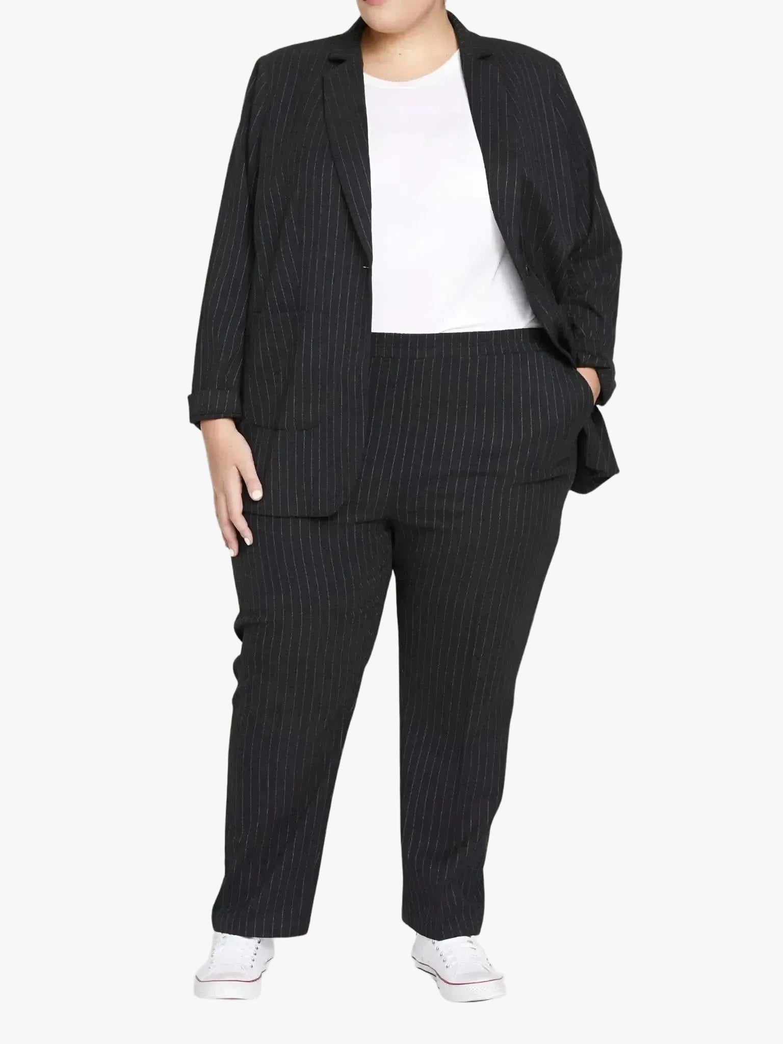 Universal Standard Universal Standard The Pinstripe Pant in 6-8 (2XS) - Bottom | Queen Anna House of Fashion Women's Luxury Fashion
