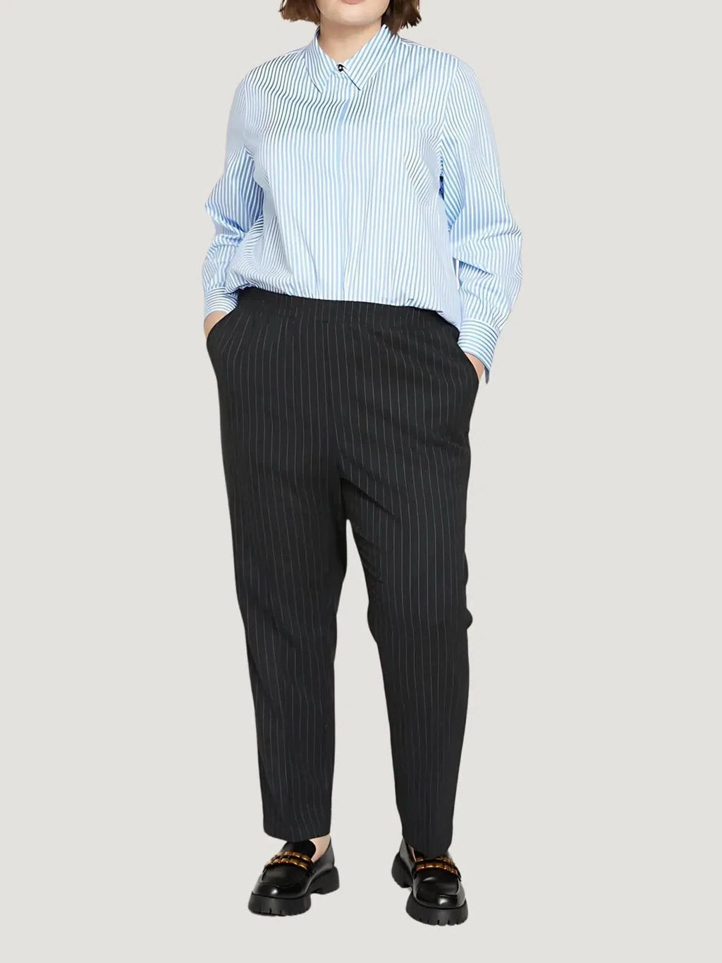 Universal Standard Universal Standard The Pinstripe Pant in 6-8 (2XS) - Bottom | Queen Anna House of Fashion Women's Luxury Fashion