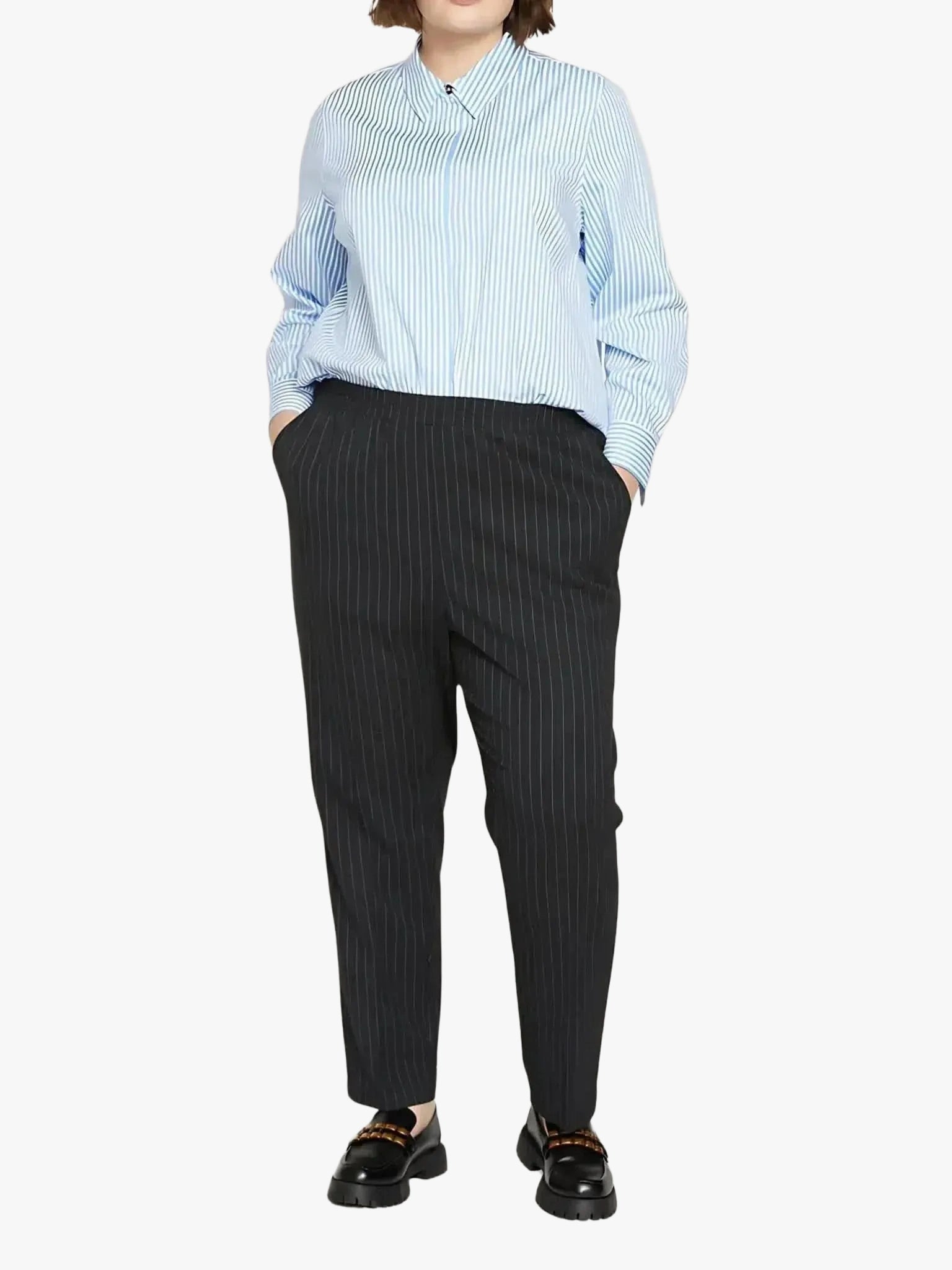 Universal Standard Universal Standard The Pinstripe Pant in 6-8 (2XS) - Bottom | Queen Anna House of Fashion Women's Luxury Fashion