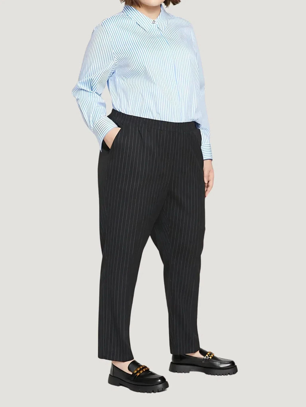 Universal Standard Universal Standard The Pinstripe Pant in 6-8 (2XS) - Bottom | Queen Anna House of Fashion Women's Luxury Fashion
