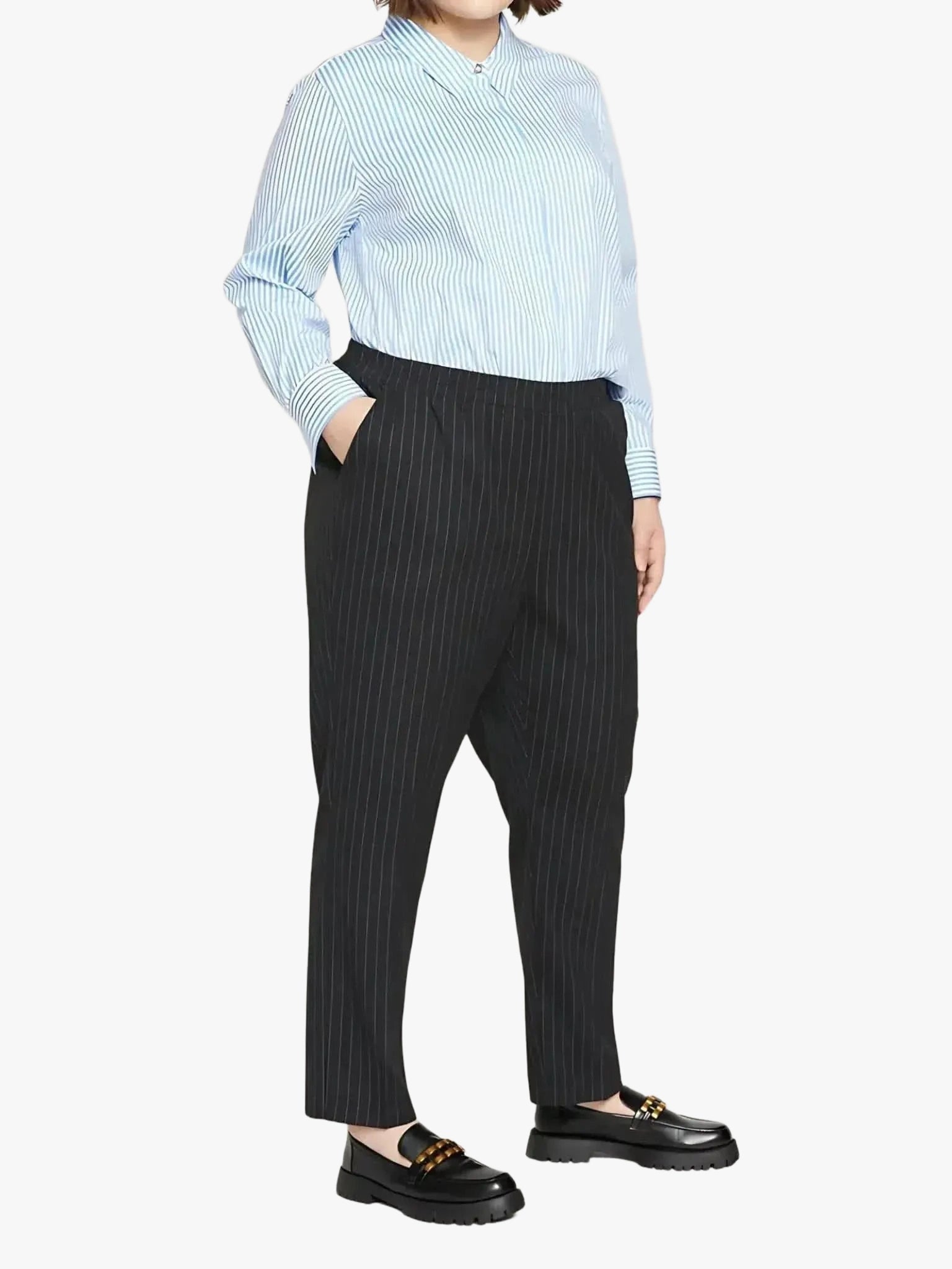 Universal Standard Universal Standard The Pinstripe Pant in 6-8 (2XS) - Bottom | Queen Anna House of Fashion Women's Luxury Fashion