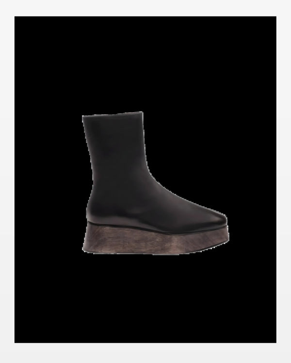 UTILITARIAN Nous Wooden Platform Boot - Queen Anna House of Fashion