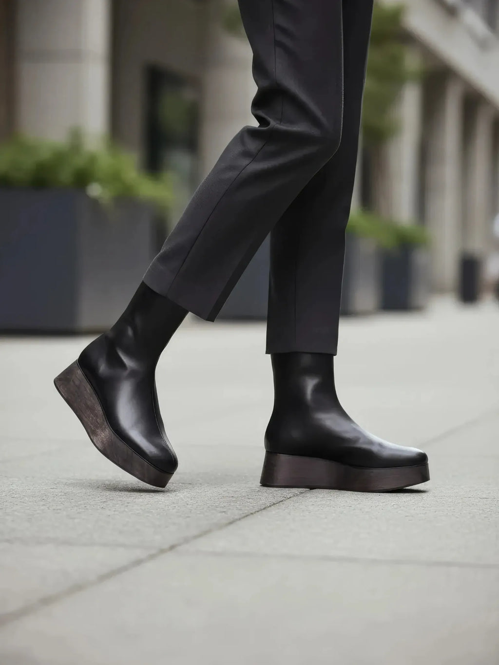 UTILITARIAN UTILITARIAN Nous Wooden Platform Boot in 36 - Shoes | Queen Anna House of Fashion Women's Luxury Fashion