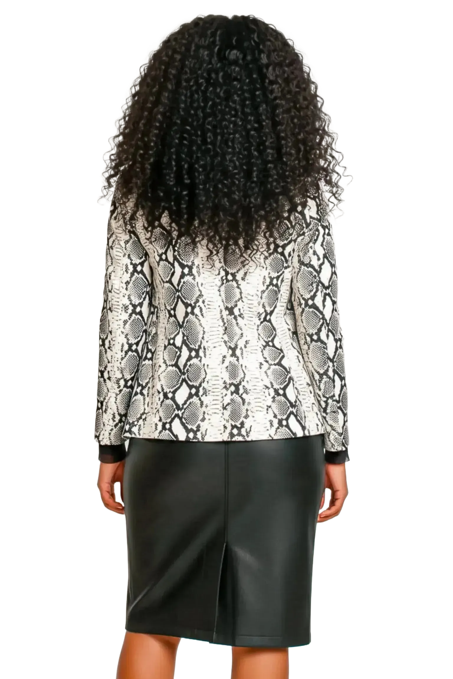 Walter Baker Walter Baker Kiki Grey Snake Blazer in M - Outerwear | Queen Anna House of Fashion Women's Luxury Fashion