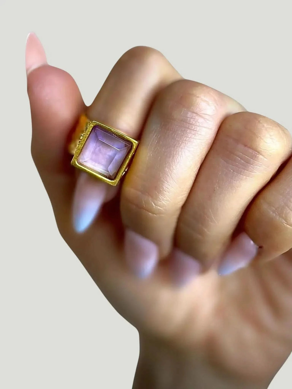 WILYMI Jewelry Co WILYMI Jewelry Amethyst Square Ring in Adjustable - Accessories | Queen Anna House of Fashion Women's Luxury Fashion