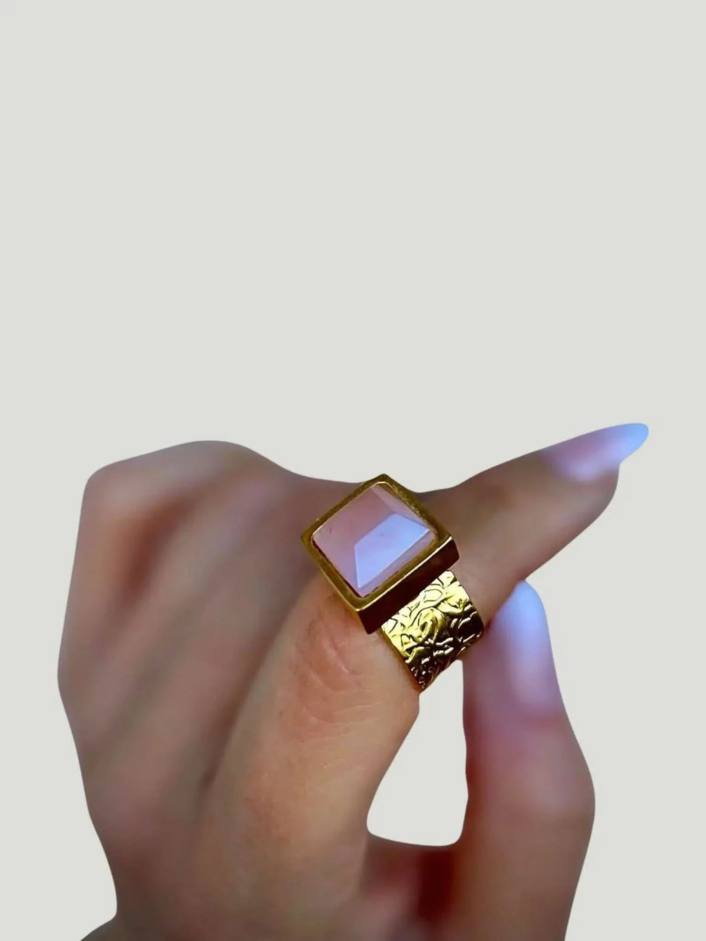 WILYMI Jewelry Co WILYMI Jewelry Amethyst Square Ring in Adjustable - Accessories | Queen Anna House of Fashion Women's Luxury Fashion
