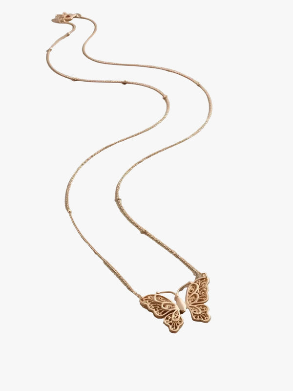 WILYMI Jewelry Co WILYMI Jewelry Co LIMITLESS Lace Butterfly Sparkling Necklace in Gold - Accessories | Queen Anna House of Fashion Women's Luxury Fashion