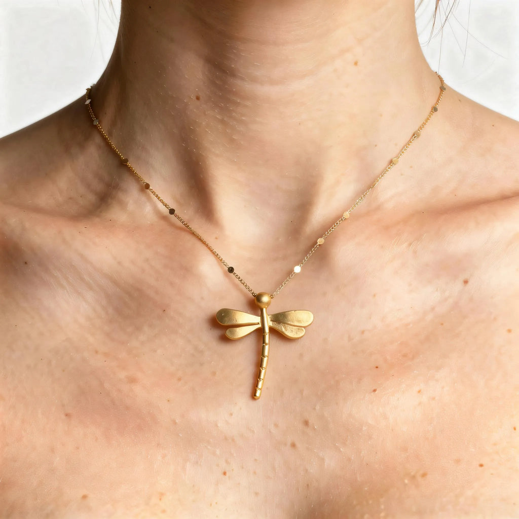 WILYMI Jewelry Co WILYMI Jewelry Co Limitless Mini Dragonfly Necklace in Gold - Accessories | Queen Anna House of Fashion Women's Luxury Fashion
