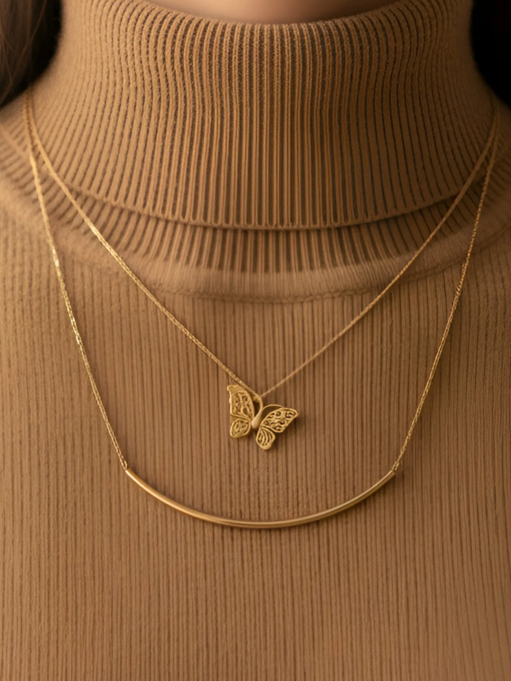 WILYMI Jewelry Co WILYMI Jewelry Co PRESENCE Armour Tube Necklace in Gold - Accessories | Queen Anna House of Fashion Women's Luxury Fashion