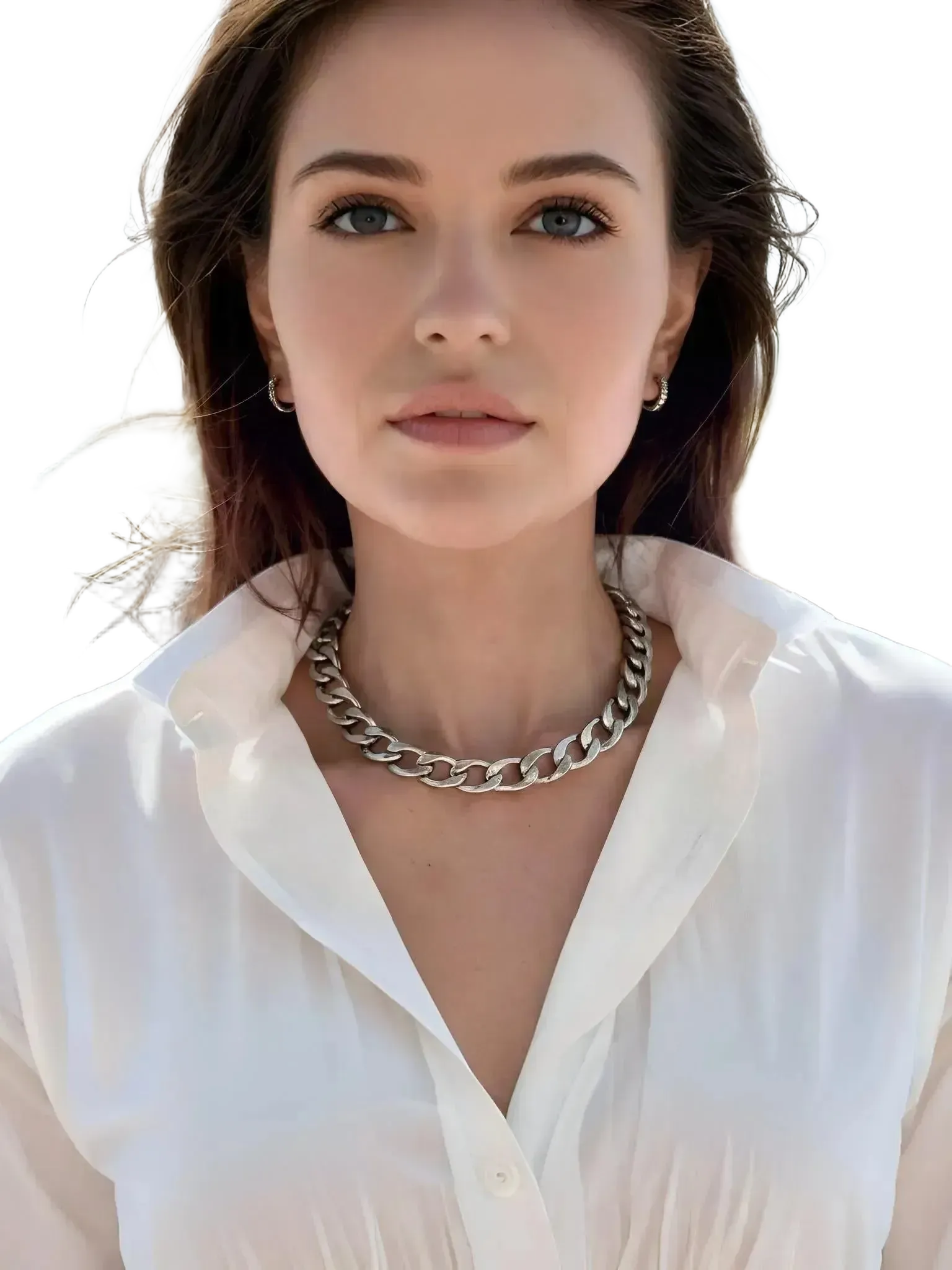 WILYMI Jewelry Co WILYMI Jewelry Co X Cuban Collar Necklace in Silver - Accessories | Queen Anna House of Fashion Women's Luxury Fashion
