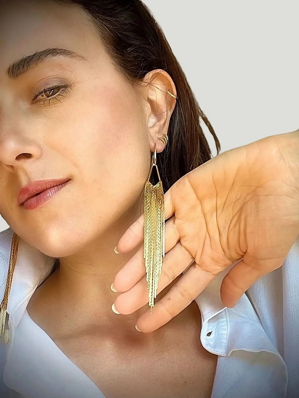 WILYMI Jewelry Co WILYMI Jewelry Fringe Earrings in Gold - Jewelry | Queen Anna House of Fashion Women's Luxury Fashion