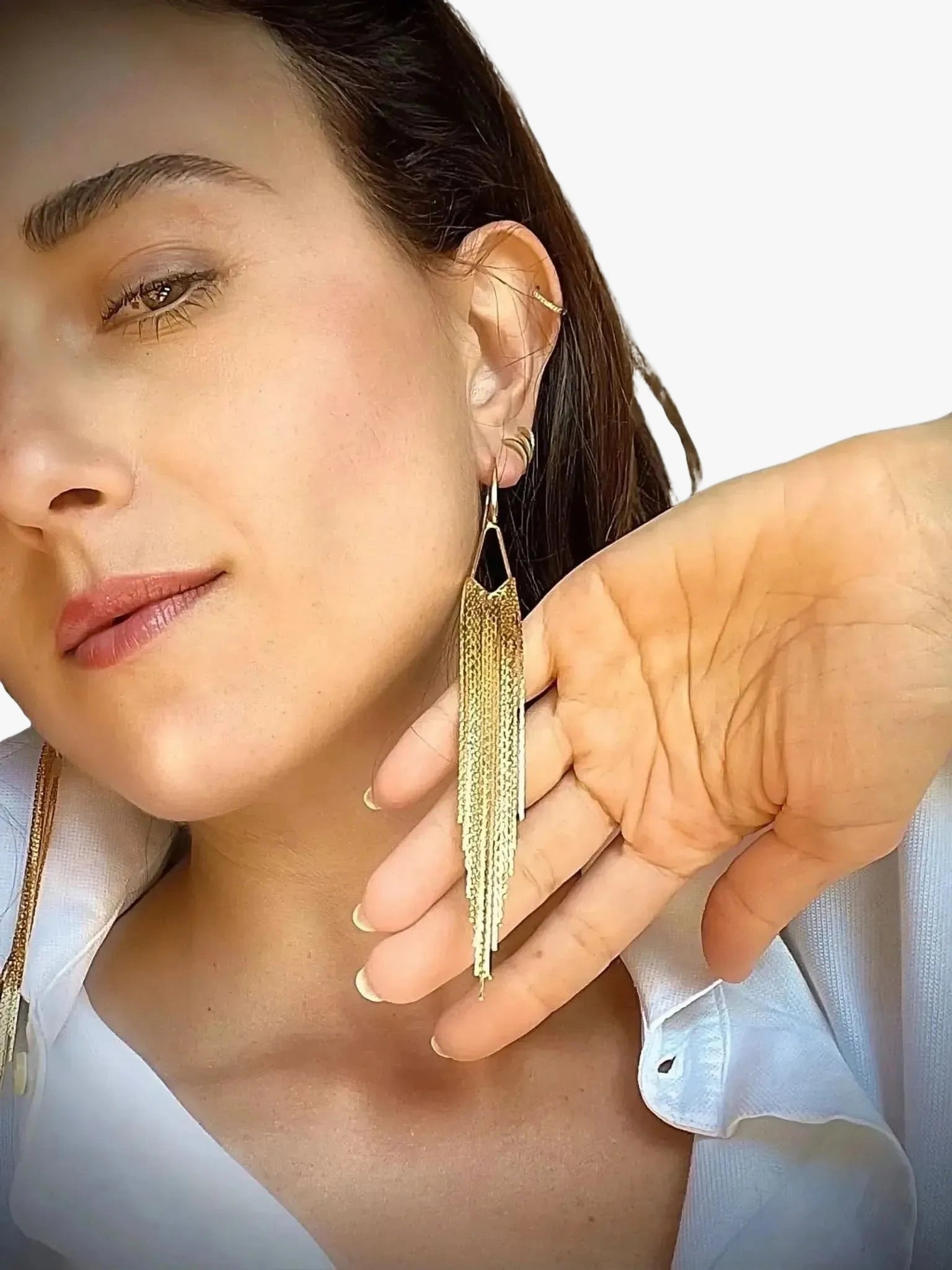 WILYMI Jewelry Co WILYMI Jewelry Fringe Earrings in Gold - Jewelry | Queen Anna House of Fashion Women's Luxury Fashion