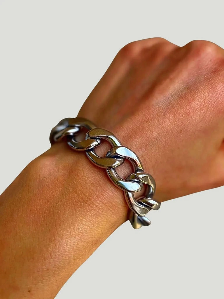 WILYMI Jewelry Co WILYMI Jewelry X Cuban Cuff Bracelet in Silver - Accessories | Queen Anna House of Fashion Women's Luxury Fashion