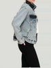Wren + Glory Wren + Glory '4EVA LOVED' Hand Painted Denim Jacket in L - Outerwear | Queen Anna House of Fashion Women's Luxury Fashion