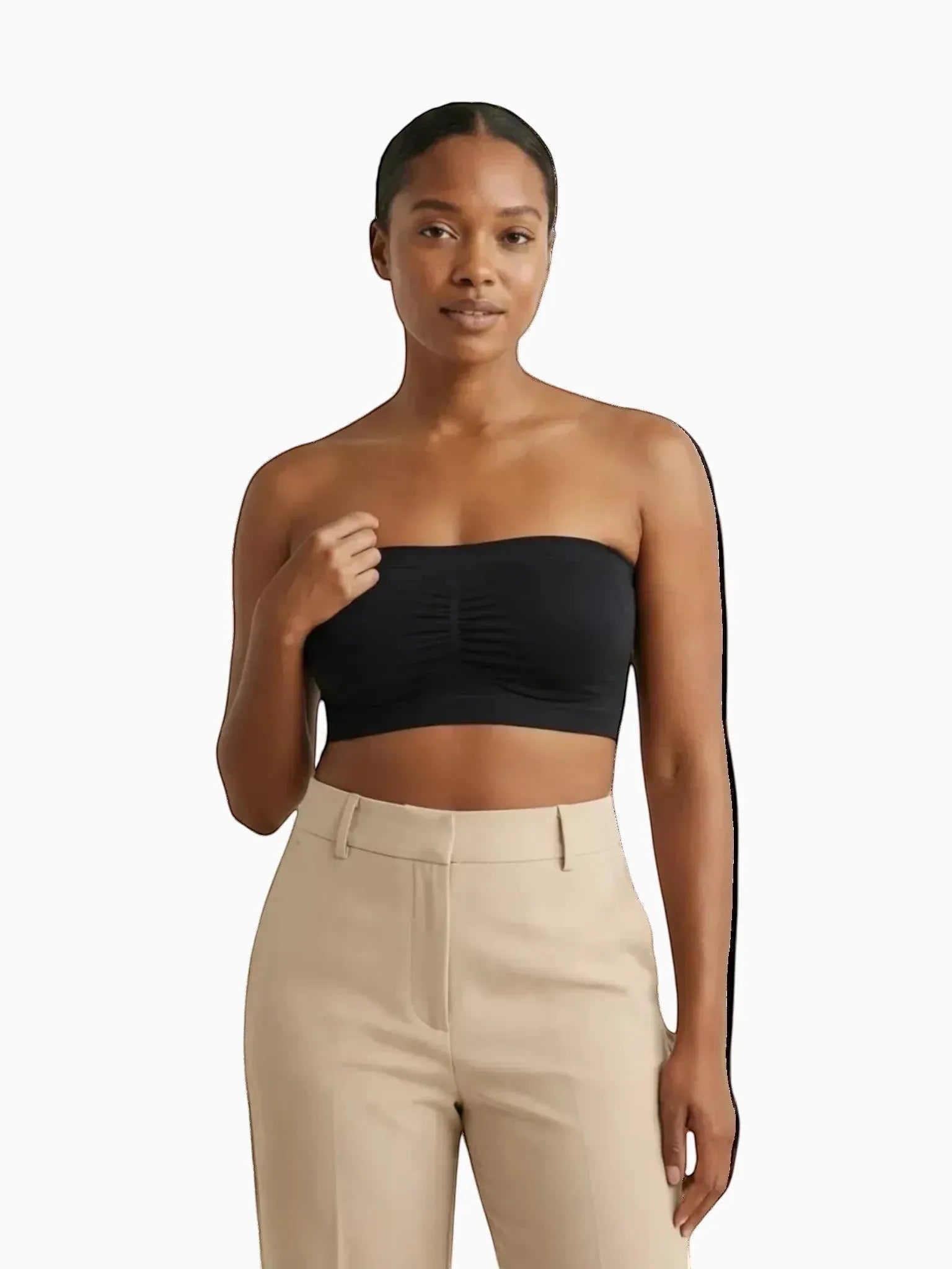 Yummie Yummie Seamless Bandeau Bra in Black - Lifestyle | Queen Anna House of Fashion Women's Luxury Fashion